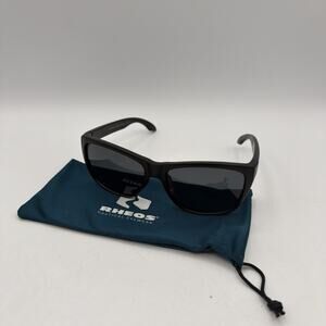 Rheos Sapelos Black Floating Polarized Sunglasses 100% UV Nylon Optics Case